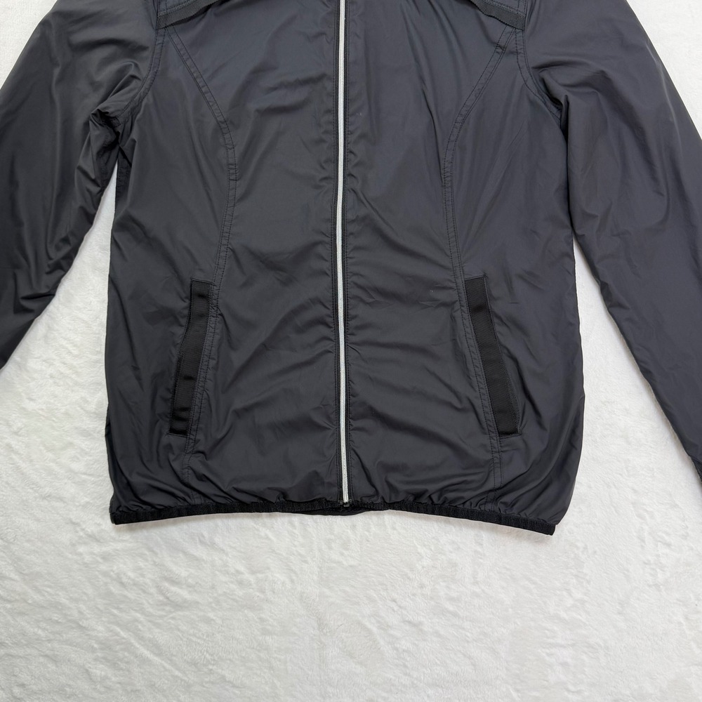 ivivva‎ Black Hooded Jacket Women's Size 12 Starburst Back - Picture 5 of 6